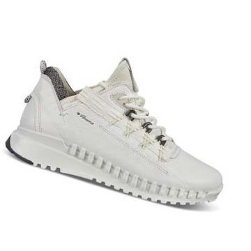 Women's Ecco Zipflex Low Dyneema Sneakers White | Canada 269RVD